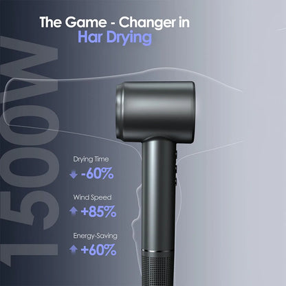 Electric High-Speed Hair Dryer, 120,000 RPM Brushless, Negative Ion Blow Dryer, 1600W Super Powerful Wind, Low Noise Salon Hair Dryer