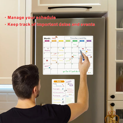 Magnetic Calendar For Fridge Monthly Weekly Planner Calendar Table Dry Erase Whiteboard Fridge Sticker Message Board Menu