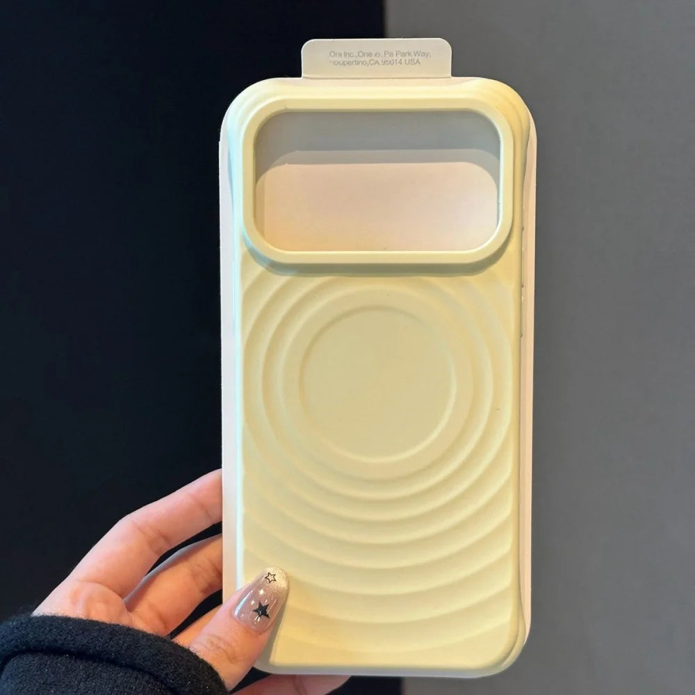 Shockproof Water Ripple Magnet Case For iPhone 17 Air 16 15 14 13 Pro Max Plus For Magsafe Candy Silicon Protective Velvet Funda
