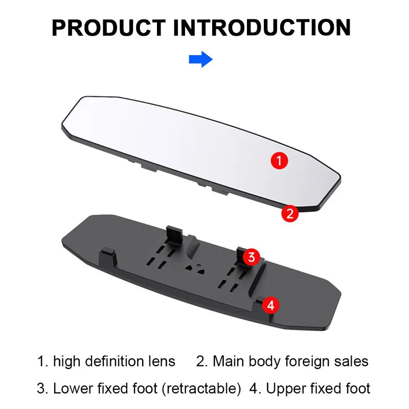 SEAMETAL Espejos de coche para bebé, espejo retrovisor interior, espejo retrovisor gran angular convexo, espejo antideslumbrante de gran visión, monitor auxiliar