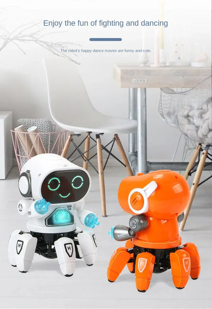 Kids Glow Music Educational Toy Electric Pet Cute LED Light Musical Dancing Robot Baby Learn To Climb Toy Children Birthday Gift