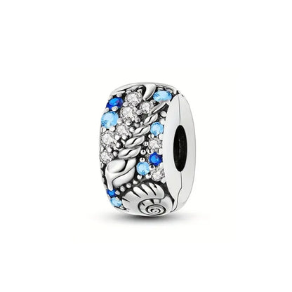 925 Plata Tortuga marina cangrejo Pulpo Dijes Delfín estrella de mar Colgante Ajuste Pulsera Original Mujer DIY Accesorios Joyería Regalo
