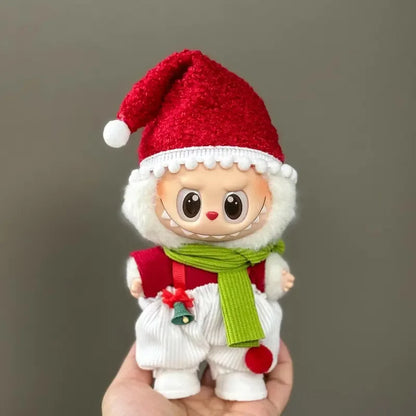 Labubu Accessories Clothes Suitable For V1 V2 V3 Labubu  Christmas Deer Set Labubu Red clothing Christmas Fashion Gift