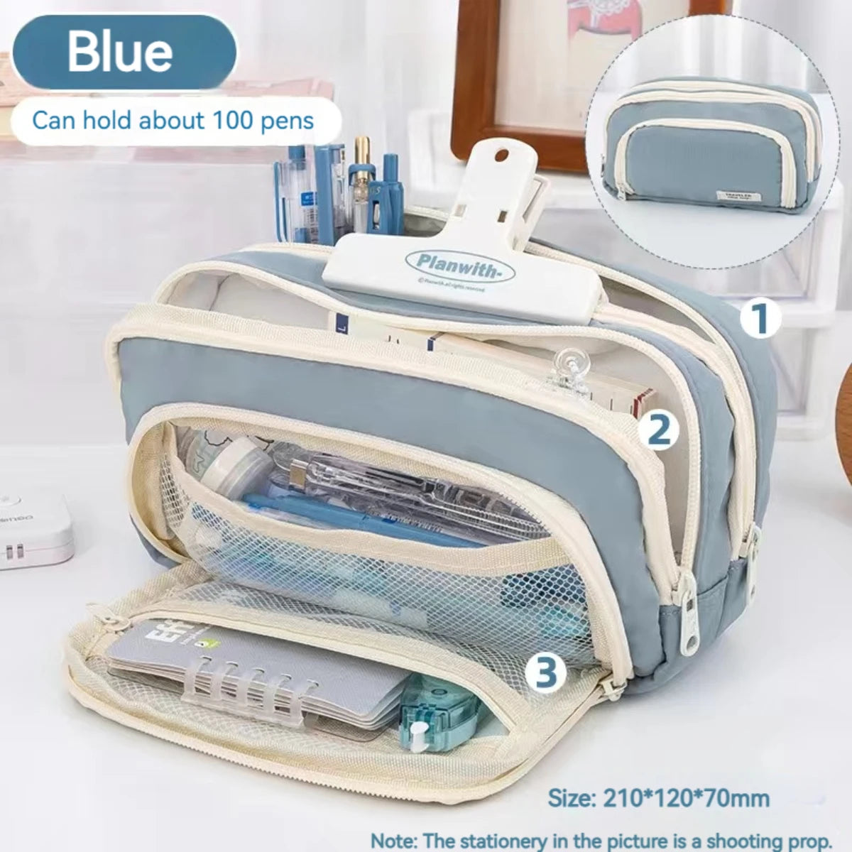 Large Capacity Pencil Case, Handheld Pen Pouch, Portable Cosmetic Bag, Gift for Office, School, Teen Girl, Boy, Men, Women, Adult