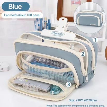 Large Capacity Pencil Case, Handheld Pen Pouch, Portable Cosmetic Bag, Gift for Office, School, Teen Girl, Boy, Men, Women, Adult
