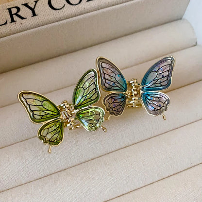 Mini Butterfly Hair Claws for Women Ladies Small Ponytail Braid Hair Claw Clips Girl Fashion Shark Clip Hair Accessories Sets