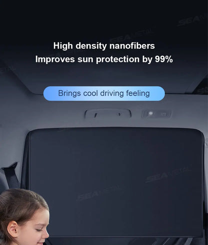 SEAMETAL Magnet Car Side Window Curtain Summer Cooling Car Sunshades UV Protector for Front/Back Window Car Styling Accessories