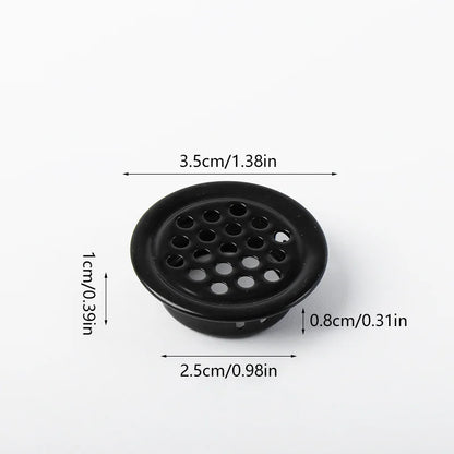 1Pc, Round Stainless Steel  Ventilation Cover, Louver Air Vent Grill Mesh Hole Cover For Wardrobe Cabinet, Furniture Accessories