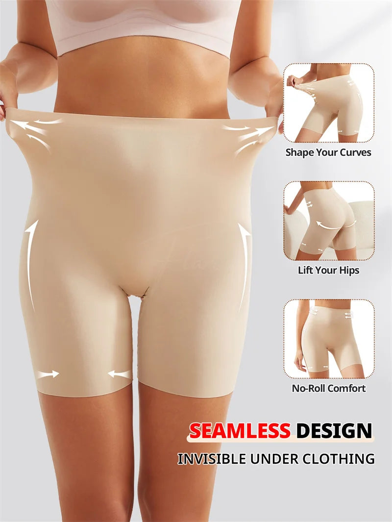 Flarixa High Waist Safety Shorts Anti Light for Women Anti Chafing Boxers Underwear Protective Panties Under Dress Cycling Pants
