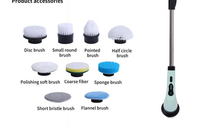 9-in-1 Multifunctional Wireless Electric Cleaning Brush Household Kitchen Bathroom Brush USB Handheld Rotating Cleaning tools