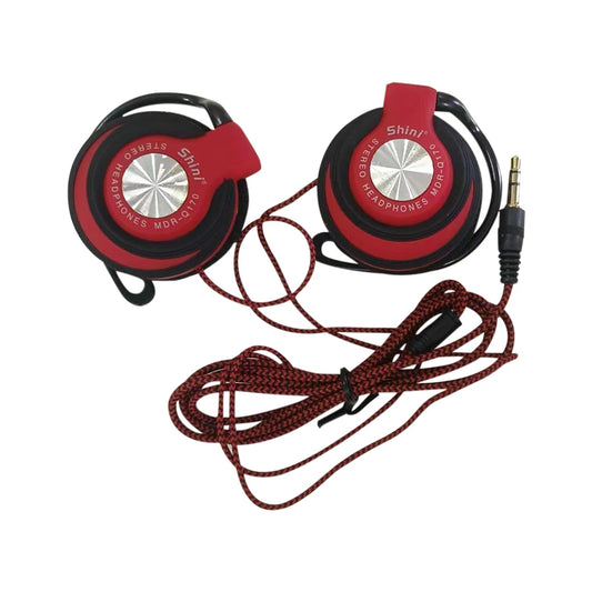 3.5mm Wired Headphones HIFI Heavy Bass Headset Over-ear Adjustable Ear Hook Earphones Mp3/MP4 Music Sports Earphone for Phone PC
