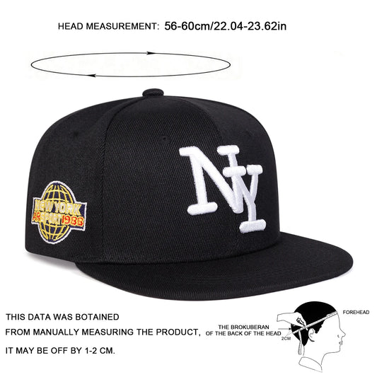 Unisex NY Letter Embroidery Hip-hop Hats Spring and Autumn Outdoor Adjustable Casual Baseball Caps Sunscreen Hat Sports Cap