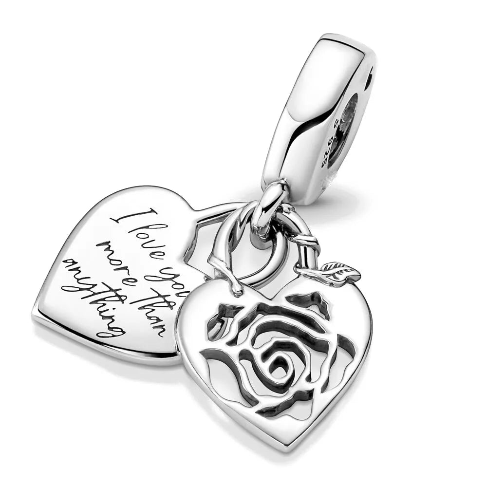 Hot Selling 925 Silver Pink Cake, Dog Paw, Luggage, Cup Bead Pendant Suitable for European Original Bracelet DIY Exquisite Jewelry