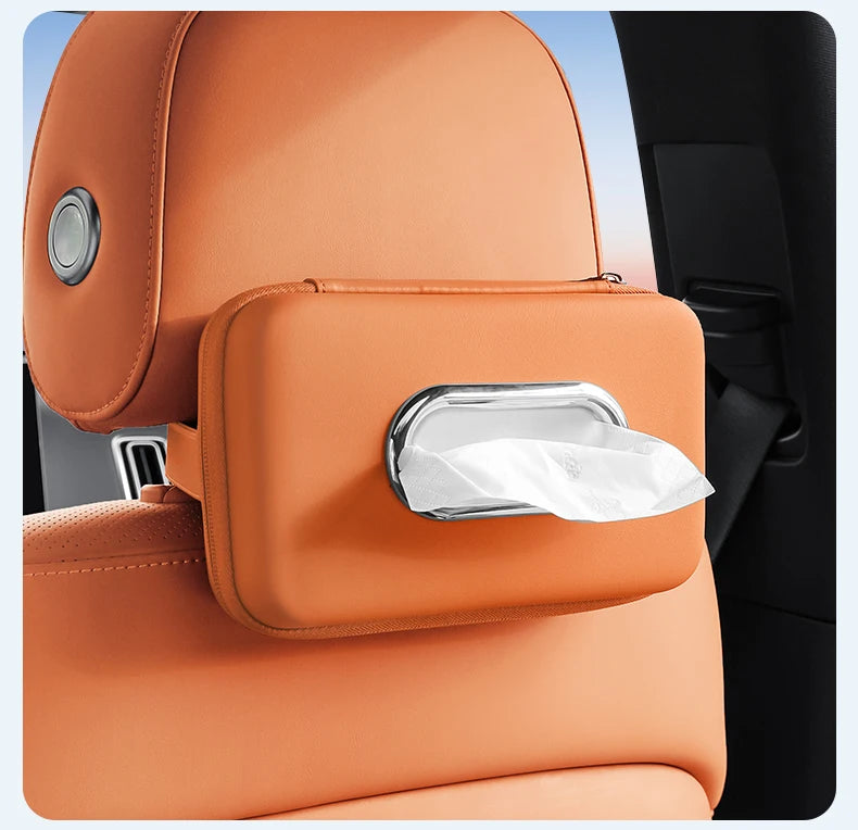 Car sun visor tissue box, seat back car mounted tissue box, car mounted armrest box, high-end storage decoration sanitary paper box