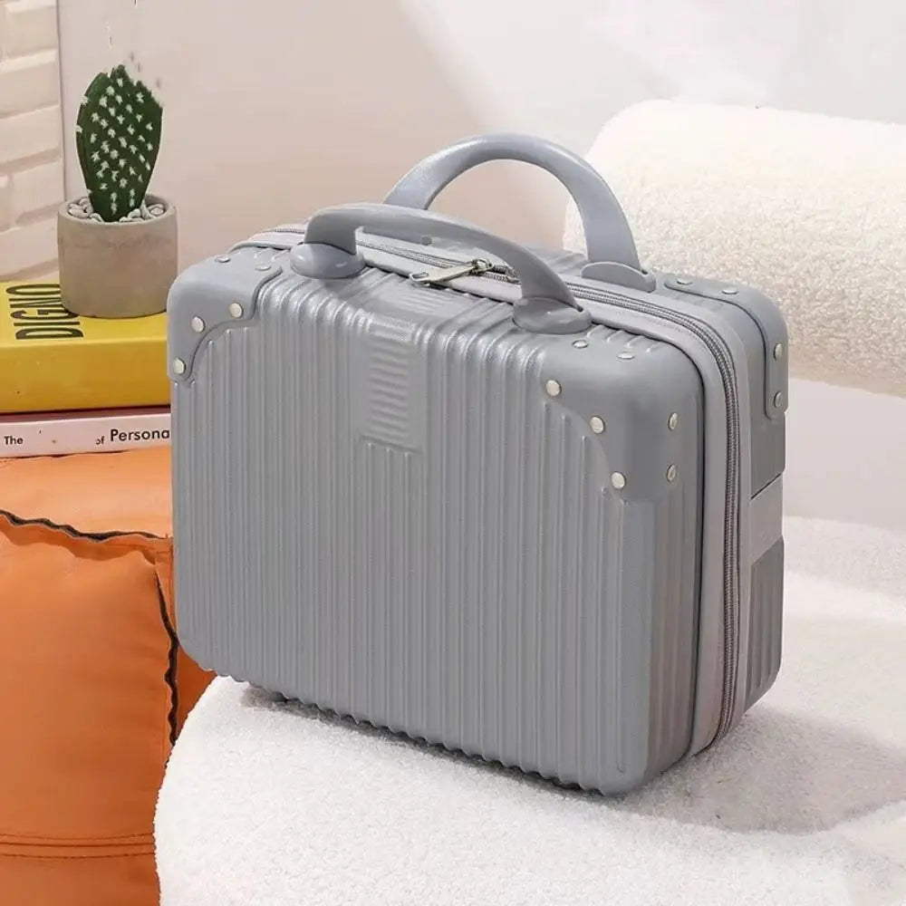 14-inch Lightweight Mini Travel Suitcase Cosmetic Box Waterproof Hand Luggage Organizer Makeup Case Portable Small Boarding Case