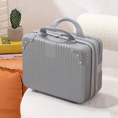 14-inch Lightweight Mini Travel Suitcase Cosmetic Box Waterproof Hand Luggage Organizer Makeup Case Portable Small Boarding Case