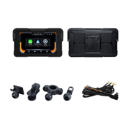 EKIY 5 inch GPS Navigation Motorcycle Wireless Carplay Android Auto IPX67 Waterproof Portable Screen BT Moto Motorbike Monitor