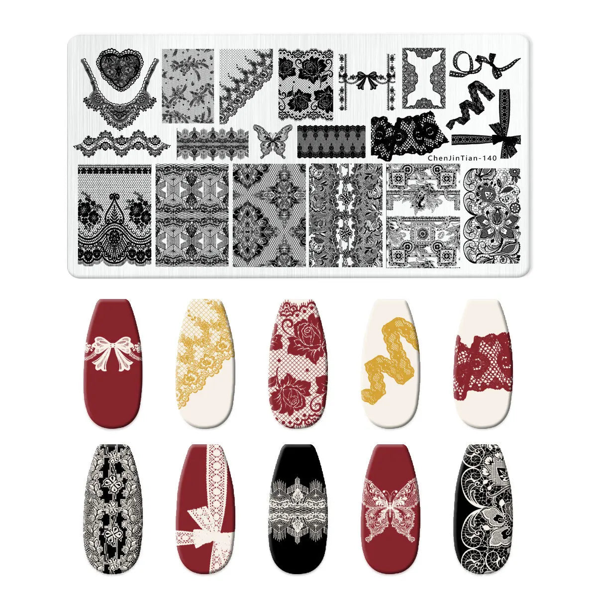 RJ Halloween Nail Stamping Plates, Beautiful zombie Festival Pattern Nail Art Image Plates, Stainless Steel Nail Art Plate Stencil
