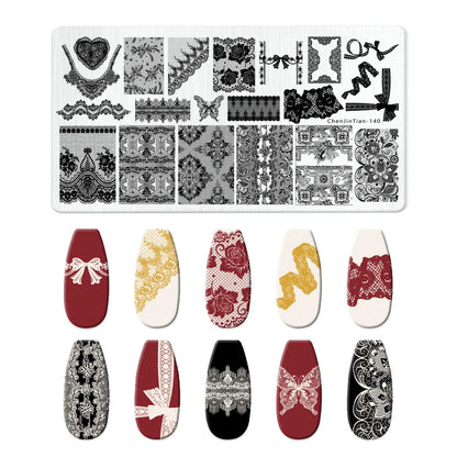 RJ Halloween Nail Stamping Plates, Beautiful zombie Festival Pattern Nail Art Image Plates, Stainless Steel Nail Art Plate Stencil