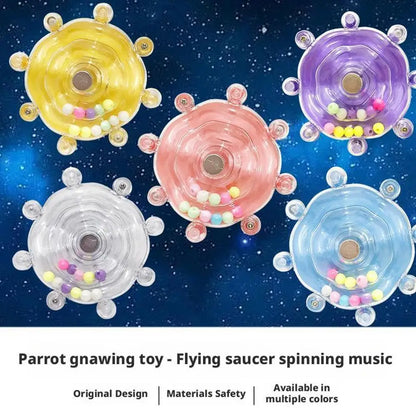 Parrot Decompression Toy Unique Rotating Help Pets Release Excess Energy Made Of Safe Materials Bite Wheel Toy