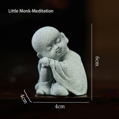 Buddha Statue, Fish Tank Decoration, Mini Buddhism Figurine Desk Topper, Tablescape Decor, Home Zen Statue