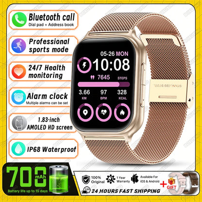 2026 New Smartwatches for Men and Women, Sports Fitness Tracker, IP68 Waterproof, Built-in 24H Heart Rate, 700 mAh Battery, Call Smart Watch