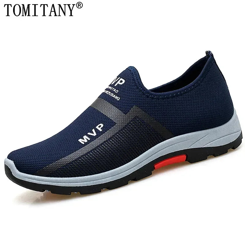 Summer Mesh Men Shoes, Lightweight Sneakers, Men Fashion Casual Walking Shoes, Breathable Slip-on Mens Loafers, Zapatillas Hombre