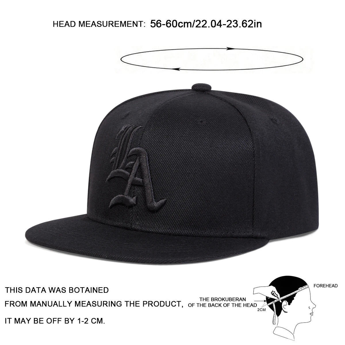 Sombreros de hip-hop unisex con bordado de letras góticas, gorras de béisbol informales ajustables para primavera y otoño, sombrero de protección solar