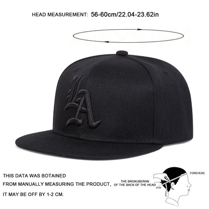 Sombreros de hip-hop unisex con bordado de letras góticas, gorras de béisbol informales ajustables para primavera y otoño, sombrero de protección solar