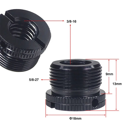 Microphone Holder Extended Rod 5/8"-27 5/8 1/4 3/8 Male Female Screw Converter Adapter Mic Stand Mount Tripod Camera Conversion