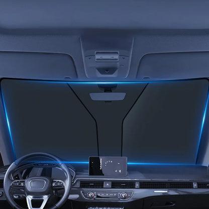 SEAMETAL Car Windshield Sun Shade Cover Front Window Sun Visor Protection Foldable Car Curtains for Summer Cooling UV Refletive