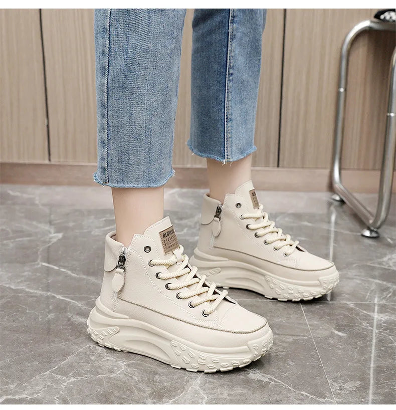 Women's Sneakers, Luxury Fashion Womens Boots, High-top Platform Casual Shoes, New Female Outdoor Running Shoes, Winter Women Shoes