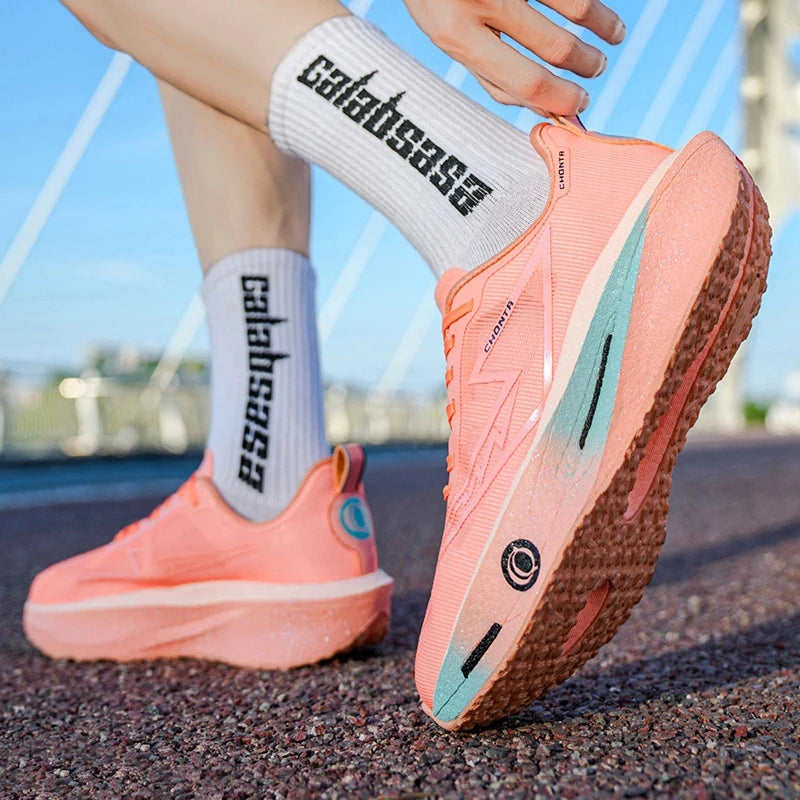 Men's Fashionable Casual Comfortable Sports Running Shoes - Breathable Fabric Upper, Non-Slip, Wear-Resistant, Shock-Absorbing Sole, Round-Toe Lace-Up Casual Running Shoes, Suitable for All Seasons