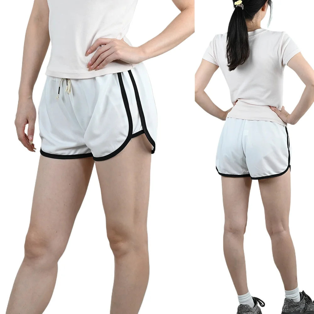 Pantalones cortos elásticos de verano para mujer, informales, de fitness, de correr, deportivos, transpirables, talla grande