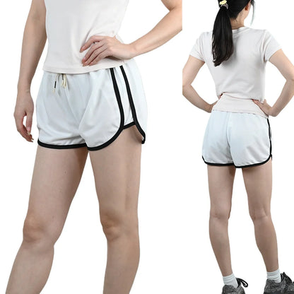 Pantalones cortos elásticos de verano para mujer, informales, de fitness, de correr, deportivos, transpirables, talla grande