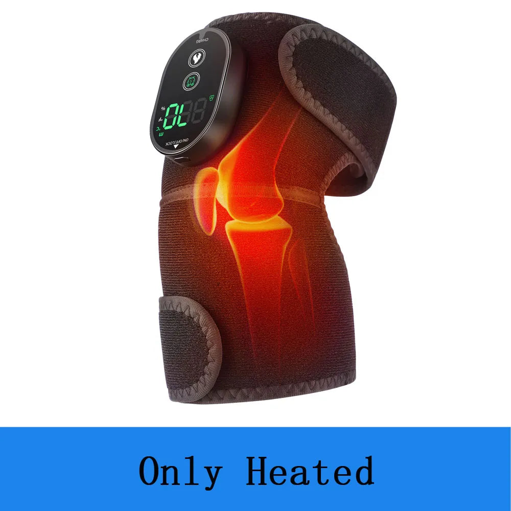Thermal Knee Massager 3-in-1 Shoulder, Knee, and Elbow Heating Massage Support Brace Rechargeable Vibration Pad Machine Muscle Relaxer