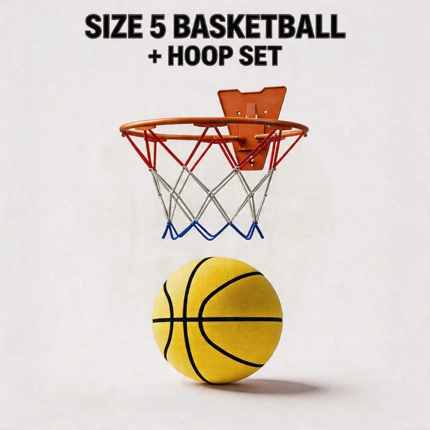 Silent Foam Basketball Hoop Set | Soft, High-Rebound PU Material | Indoor Silent Training Ball