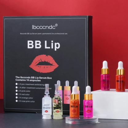 BB Lips Ampoule Serum Starter Set Semi-Permanent BB Lip Gloss Tinted Pigment Lasting Moisturizing For Lip Care Korea Glow