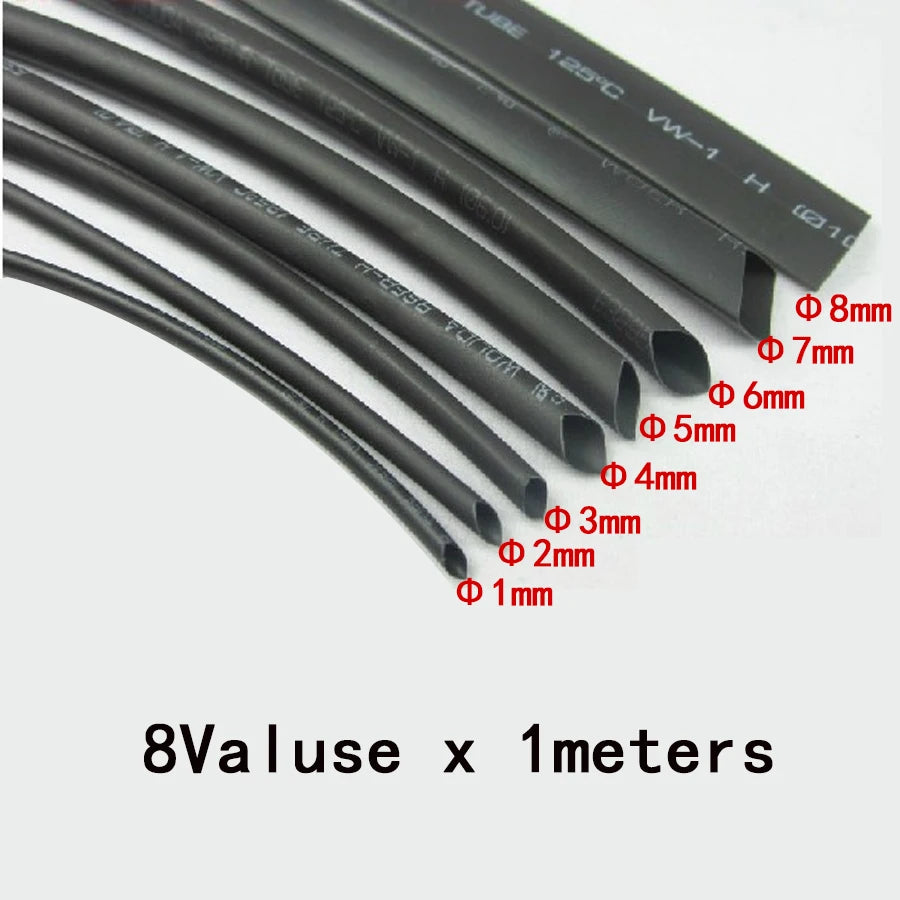 Insulation Sleeving Heat Shrink Tube Thermoresistant tube Kit Polyolefin Heat Shrink Tubing Wire cable Waterproof Shrink 2:1