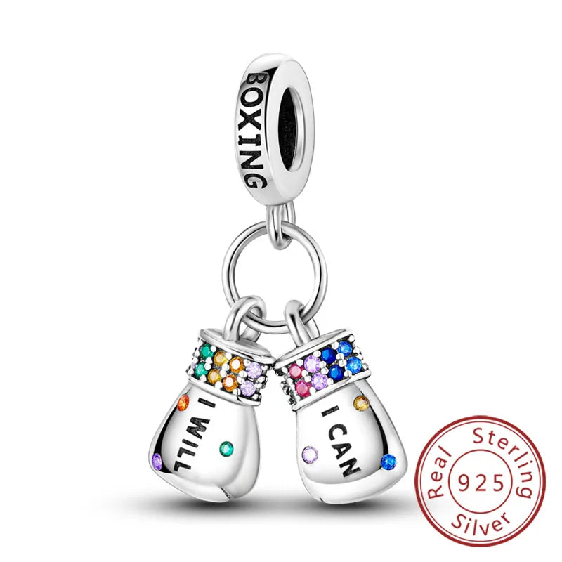 Dijes de plata de ley 925 originales, abalorios de cristal de vino, taza de café, dije colgante para pulseras de mujer, joyería DIY, regalo