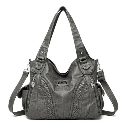 Luxury Designer Handbag Women High capacity Vintage Soft Leather Ladies Casual Large Capacity Shoulder Crossbody Bag Travel Sac