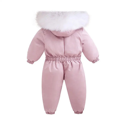 -30 Winter Ski Suit Plus Velvet Baby Jumpsuit Boy Overalls Warm Kids toddler girl Clothes Children Clothing coat infant overcoat