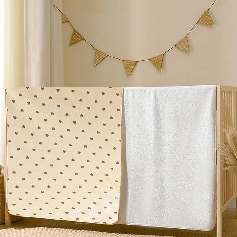 Reusable Baby Changing Mat Cover Baby Diaper Mattress Diaper for Newborn Cotton Waterproof Changing Pads Floor Play Mat