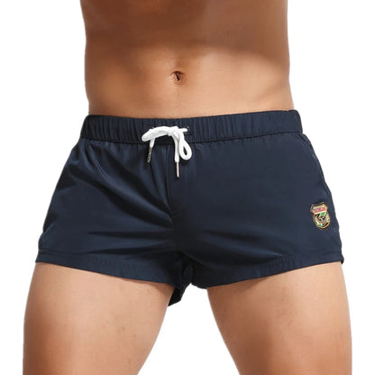 Men's Summer Beach Shorts, Swimwear Trunks Board Short Pants, Male Gym Shorts, Swim Surf Fitness Quick Dry Shorts, SEOBEAN