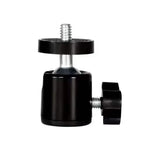 Mini Ball Head 360° Rotating Mount with 1/4" Screw Tripod Swivel Adapter for DSLR Cameras Tripods Monopods Live Streaming Light