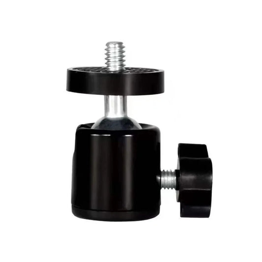 Mini Ball Head 360° Rotating Mount with 1/4" Screw Tripod Swivel Adapter for DSLR Cameras Tripods Monopods Live Streaming Light