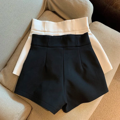 Women's Shorts Mooyufon Black Shorts Women Harajuku Elegance High Waisted Shorts A-Line Slim Casual Hot Girl Straight Pants Sexy