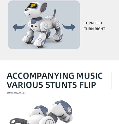 Intelligent Remote Control Robot Dog Electronic Stunt Voice Command Programmable Touch-sense Music Song Children's Toys for Boys