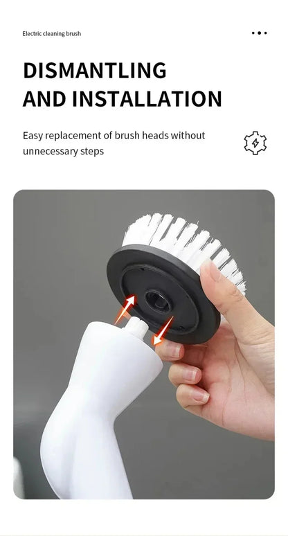 2000mAh, 6-in-1 Electric Cleaning Brush, Wireless Intelligence Rotary Cleaning Brush, Shower Clean Brush, Kitchen Bathroom, MIJIA