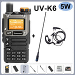 Quansheng UV-K6 Walkie Talkie 5W Radio de banda aérea Carga tipo C UHF VHF DTMF FM Scrambler NOAA Frecuencia inalámbrica Radio CB de dos vías